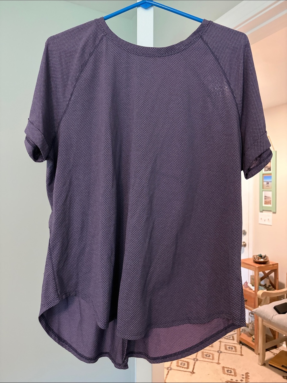 Athletic Works Short Sleeve Textured Tee in Purple